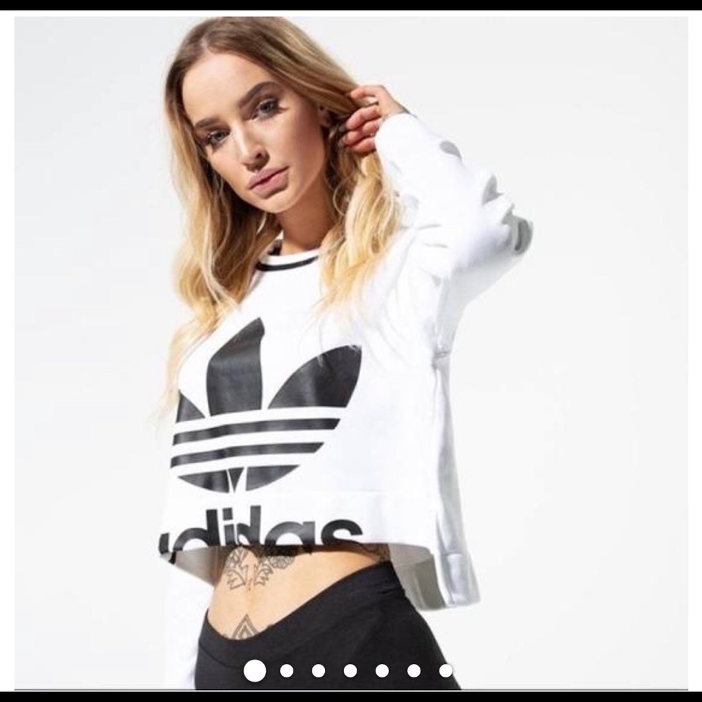 Adidas Cropped Sweatshirt XS NWT